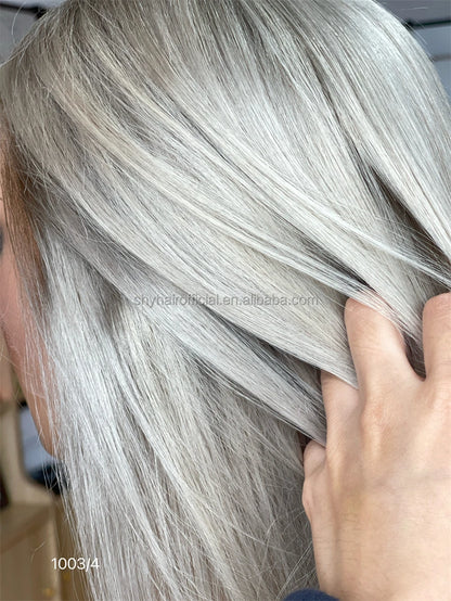 Wholesale Good Looking Human Hair HD 13*5 Patchwork Lace Front Bob 12 Inch 150% Density Ash Wigs for Women