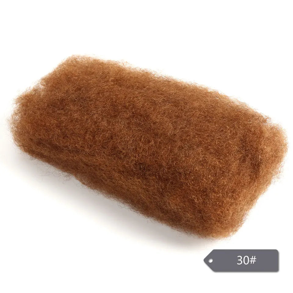 Afro Kinky Bulk Hair No Attachment Peruvian Afro Curly Bulk Human Hair Sleek Virgin Remy Dreadlock 1Pc Natural Color Braids Hair