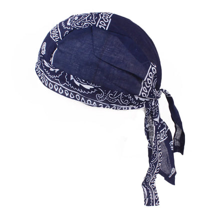 Men Women Fashion Durag Cotton Printing Multicolor Hat Biker Outdoor Sports Bandana Head Wrap
