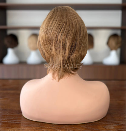Unprocessed Raw Hair Full Hand Tied Medical Wig Silk Top With Lace Front Human Hair Medical Wig for Cancer Patients