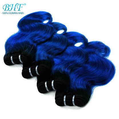 BHF Ombre Brazilian Body Wave Human Hair Bundles 50g/pc 1B/27 & 1B/613 Remy Hair Extensions 8 Inch can make wigs Halloween Day