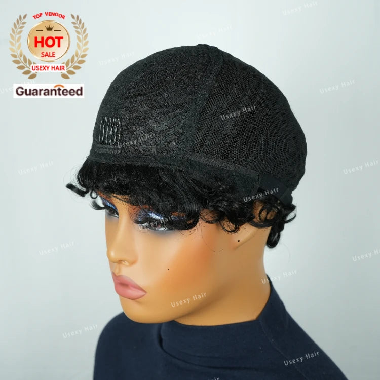 20% Off Short Wigs, Human Hair Wigs for Women Human Hair Rose Natural Color Human Hair Wig Machine Made