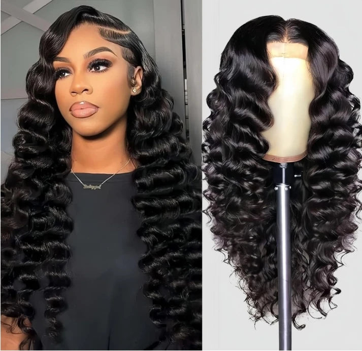 2025 Unprocessed Brazilian Virgin Human Hair Frontal Lace Wigs Hot Selling Wholesale Free Shipping Light Brown Lace Loose Wave