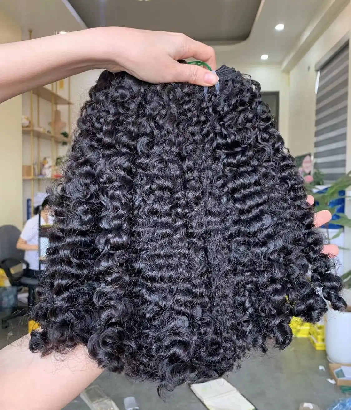 Raw Human Hair 100 Percent Human Hair Burmese Curly Hair Bundles Pixie Curly Natural Wave Straight