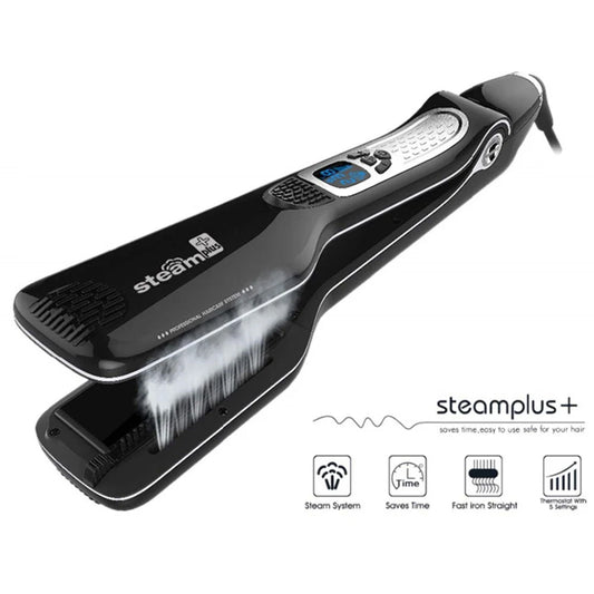 Hair Curlers For Women Hair Straightener Steam Titanium Ceramic Flat Iron Professional Electric Comb Hair Curling Iron Styler