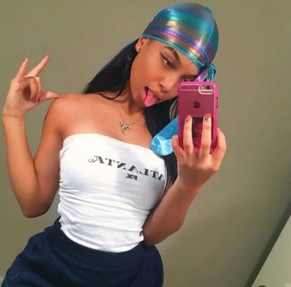 High Quality Head Wrap Silky Hair 360 Waves Du Rag Bonnet Durag for Men Soft Hair Scarf