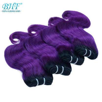 BHF Ombre Brazilian Body Wave Human Hair Bundles 50g/pc 1B/27 & 1B/613 Remy Hair Extensions 8 Inch can make wigs Halloween Day