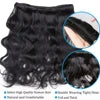 Body Wave Bundles with Frontal Human Hair Brazilian Human Hair Bundles with 13x4 Frontal Closure Virgin Weave 3 Bundles Frontal
