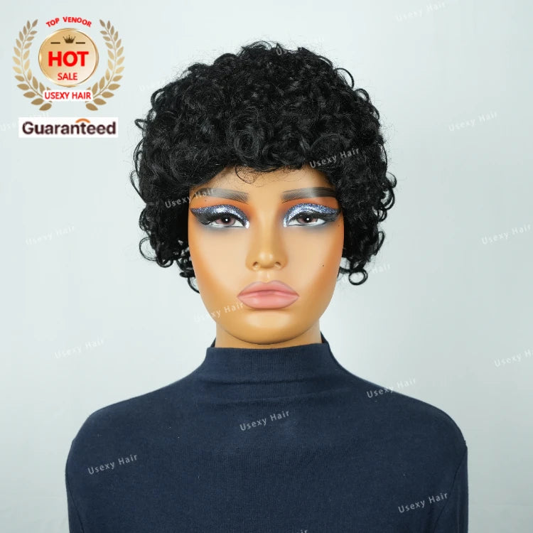 20% Off Short Wigs, Human Hair Wigs for Women Human Hair Rose Natural Color Human Hair Wig Machine Made