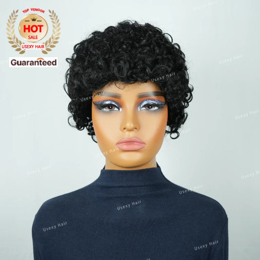 20% Off Short Wigs, Human Hair Wigs for Women Human Hair Rose Natural Color Human Hair Wig Machine Made