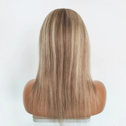 Premium  Quality 100%  Raw Virgin Human Hair All Hand Tied Silk Base Top Medical Wig with Silicone Top for Cancer Patient