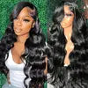 100% 34 Inch Brazilian Virgin Human Hair Wig Body Wave 13x4 HD Lace Frontal Wigs,180% Human Hair Glueless Lace Front Wig