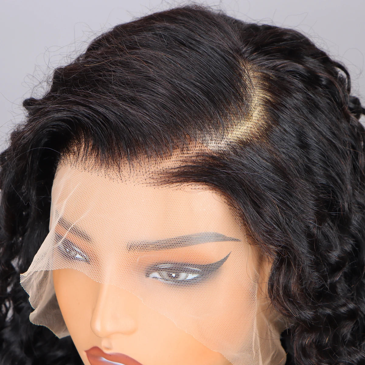 200% Density Indian Water Wave Human Hair Wigs 13X4 HD Lace Frontal Natural Color for Women From Human Hair Wigs Factory