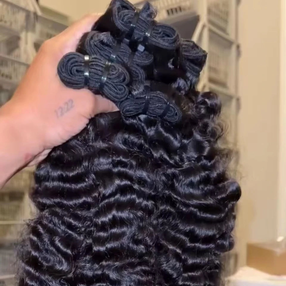 Raw Human Hair 100 Percent Human Hair Burmese Curly Hair Bundles Pixie Curly Natural Wave Straight