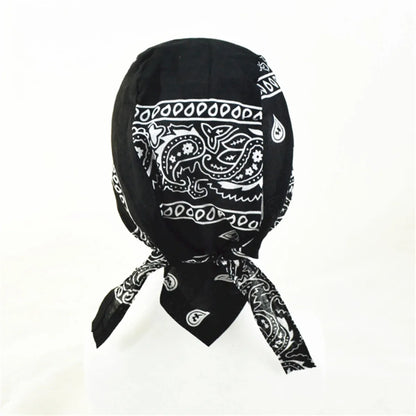 Men Women Fashion Durag Cotton Printing Multicolor Hat Biker Outdoor Sports Bandana Head Wrap