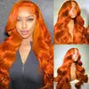 100% 34 Inch Brazilian Virgin Human Hair Wig Body Wave 13x4 HD Lace Frontal Wigs,180% Human Hair Glueless Lace Front Wig