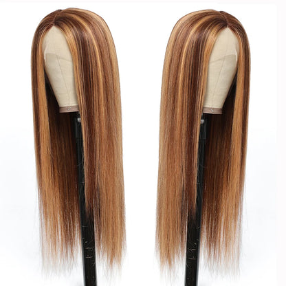 12A 250 Density Long 30 Inch Lace Closure Wig Cuticle Aligned Brazilian Virgin Human Hair Wigs