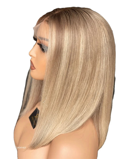 2025 Custom Made 100% Human Raw Hair PU Patchwork Transparent Lace Medical Wigs With for Cancer Patients Women