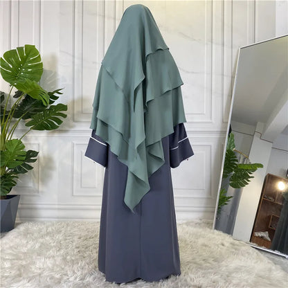 New Hijab Cap Muslim Abayas for Women Arabic Prayer Islamic 3 Layers Shawls Full Cover Head Wrap for Women Winter Khimar