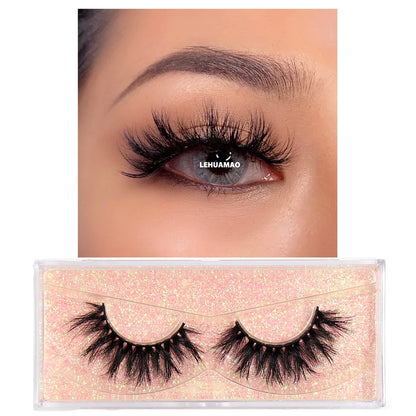 LEHUAMAO Eyelashes 3D Mink Lashes natural mink lashes for daily wear soft lashes Eyelash extension real Eyelash for makeup D103
