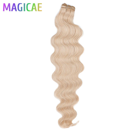 30Inches Ombre Blond T1B/27# 200g Body Wave Brown 12# M816 Highlight P27/613 White 58# Bio Protein Synthetic Hair Weave Bundles