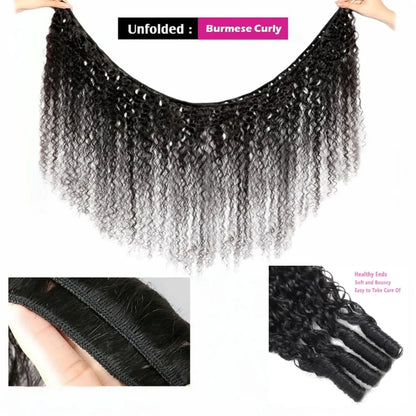 Burmese Curly Hair Bundles 3 Bundlee Weft