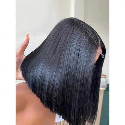 13x4 HD Lace Frontal Straight Human Hair Wig 250% Density Glueless Brazilian Human Hair Wig with Baby Hair Natural Color