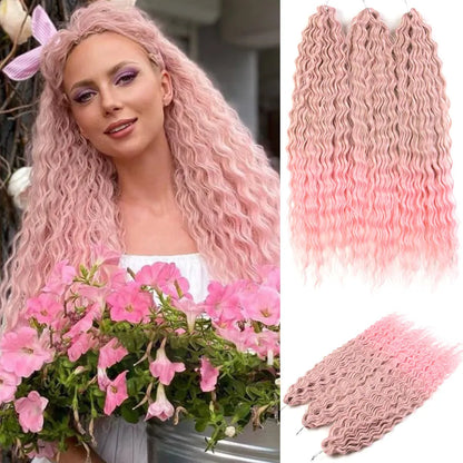 32Inch 3pcs Water Wave Twist Crochet Hair