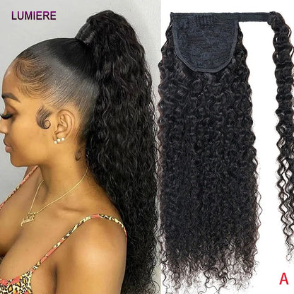 Afro Kinky Deep Water Curly Wave Ponytail