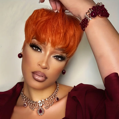 Straight Pixie Cut Bob Wig Human Hair