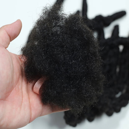 12 Strands Double Twisting Synthetic Crochet Hair 14 Inch Black Knotless Twist Soft Faux Locs Hair Extensions for Men