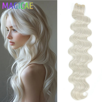 30Inches Ombre Blond T1B/27# 200g Body Wave Brown 12# M816 Highlight P27/613 White 58# Bio Protein Synthetic Hair Weave Bundles