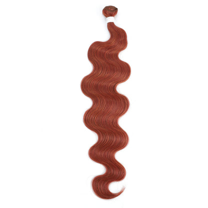 Blond 613 Sliver Gray Body Wave Hair Bundles 26 Inches Highlight Piano 27/613 Natural Synthetic Hair Weave Ombre Brown Ponytail