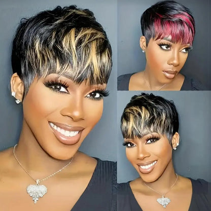 Short Pixie Cut Synthetic Hair Wig