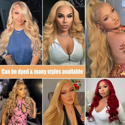 27 Honey Blonde Human Hair Wigs 13X6 Hd Lace Frontal Wig 13x4 Body Wave Human Hair Wigs 250 Density Preplucked Brazilian Wigs