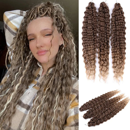 32Inch 3pcs Water Wave Twist Crochet Hair