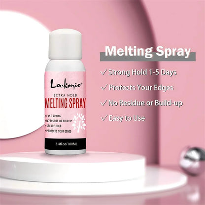 Lace Wig Dyeing and Installation Kit Lace Tint Mousse for Wig Invisible Adhesive Melting Spray for Wigs Front Closure & Remover