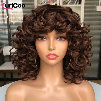 Short Hair Afro Kinky Curly Wig