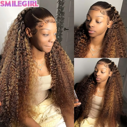 Deep Wave Highlight Lace Front Wig