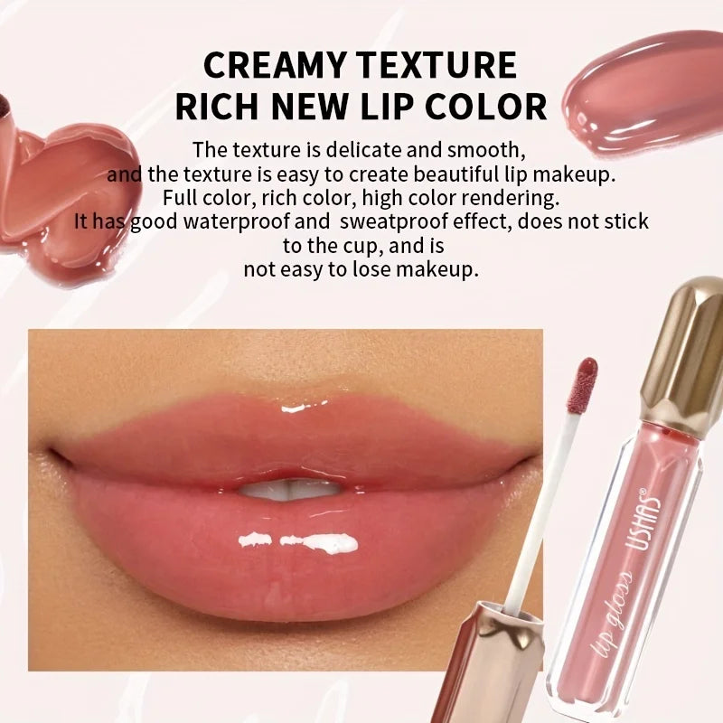 5-Color Jelly Lipsticks, Temperature Color Changing Crystal Flower Lip Gloss, Long Lasting Nourishing Hydrating Rosehip Oil Lips
