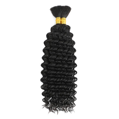 Human Braiding Hair Deep Wave Bulk Human Hair