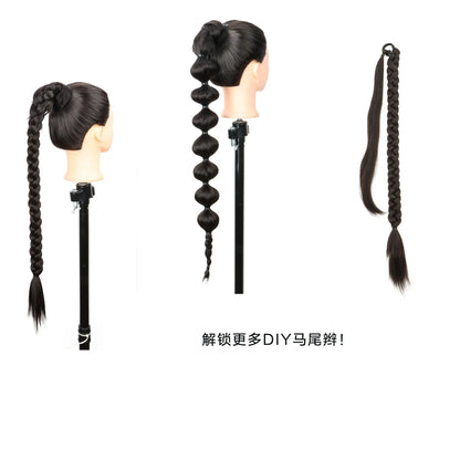 Synthetic Long Braided Ponytail ExteNatural Soft Hair Piece Daily Wear 30 Inch