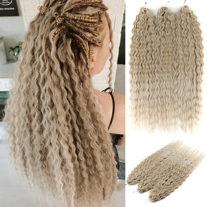 32Inch 3pcs Water Wave Twist Crochet Hair