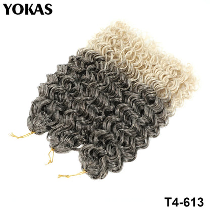 GOGO Curl Synthetic Crochet Hair Extensions For Female 14 18 22 Inch Faux Locs Afro Curl Braiding Hair Strands For African Women