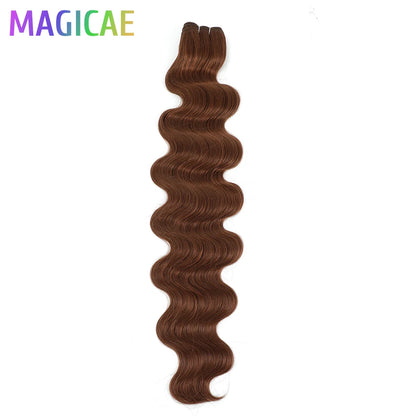 30Inches Ombre Blond T1B/27# 200g Body Wave Brown 12# M816 Highlight P27/613 White 58# Bio Protein Synthetic Hair Weave Bundles