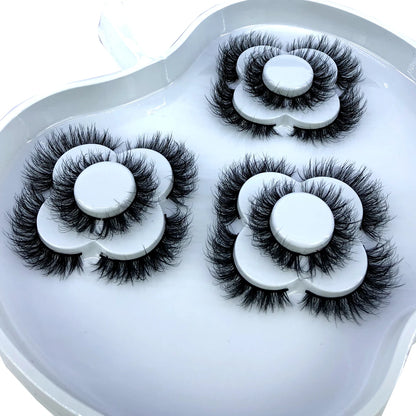 9 pairs of 8-25mm 3D mink eyelashes