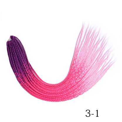 Synthetic Box Braids Hair Colored Crochet Hair 24"