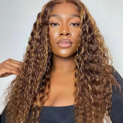 Deep Wave Highlight Lace Front Wig