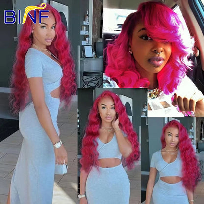 Hot Pink Colored Body Wave Bundles