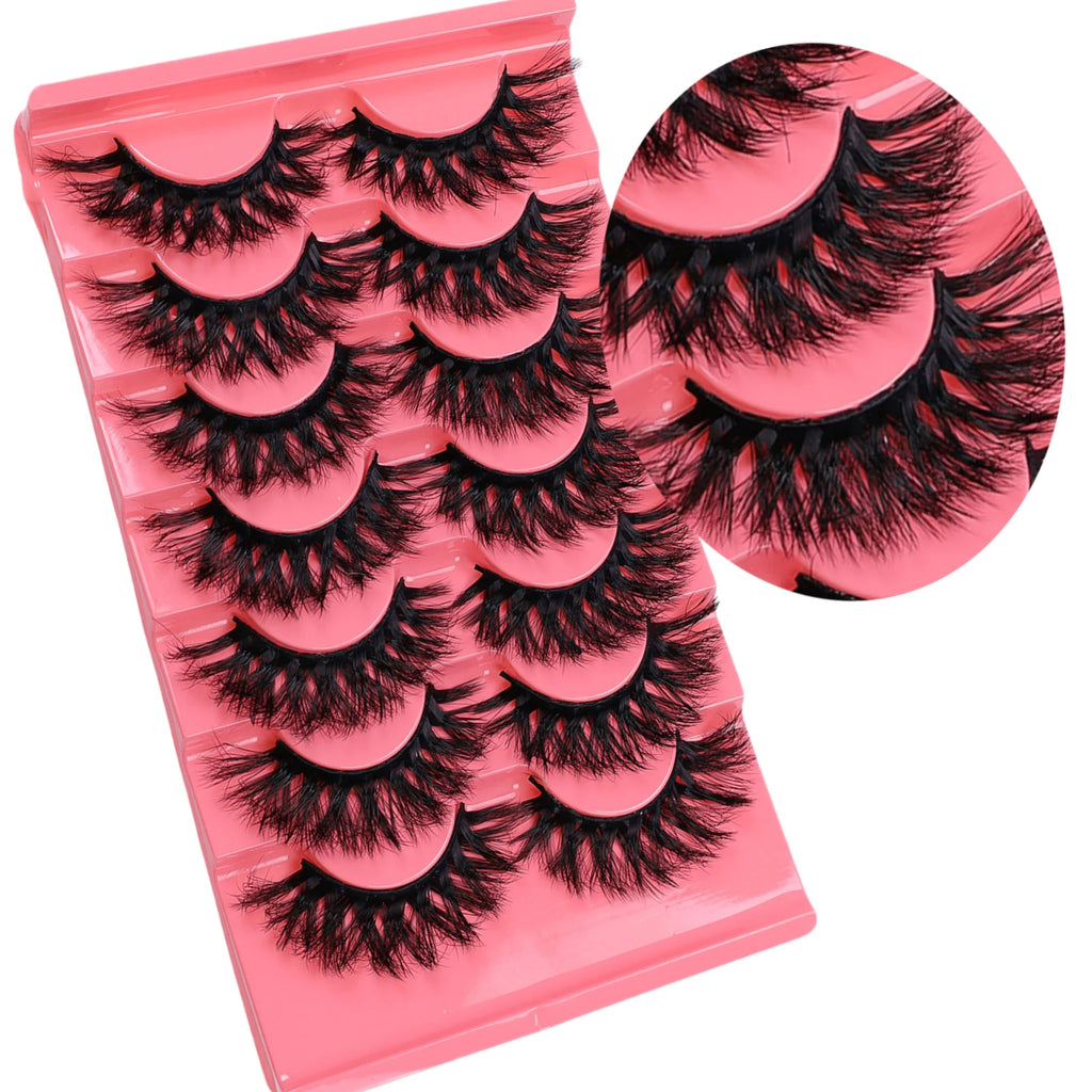 7 pairs of three-dimensional eyelashes from Europe and America perform thick internet celebrity makeup 3D sunflower simulation